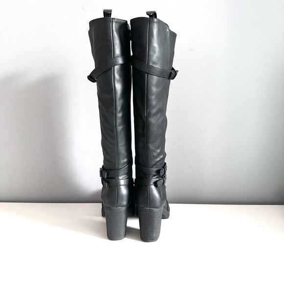 Women's Black Knee-High Boots Size 8.5 - Picture 6 of 10